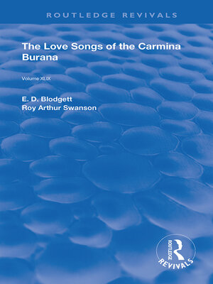 cover image of The Love Songs of the Carmina Burana